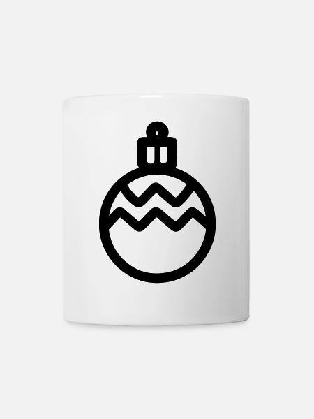 Weihnachtskugel - Tasse - Weiß
