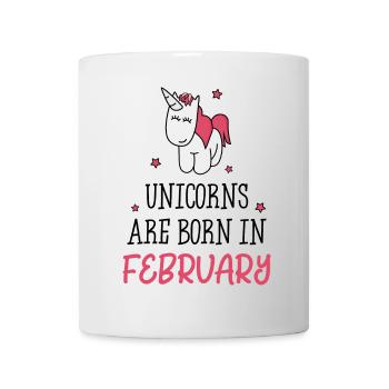 Unicorns are born in February - Mug - white - Front