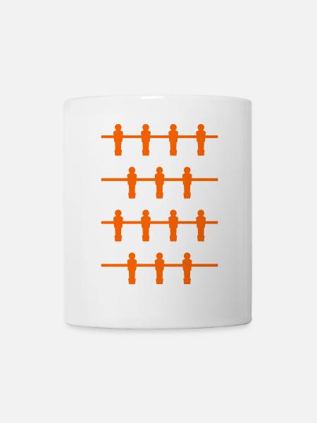 Foosball players orange - Mug - white