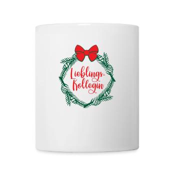 Lieblingskollegin Weihnachtsfeier Firma Kollegin - Tasse - Weiß - Vorne