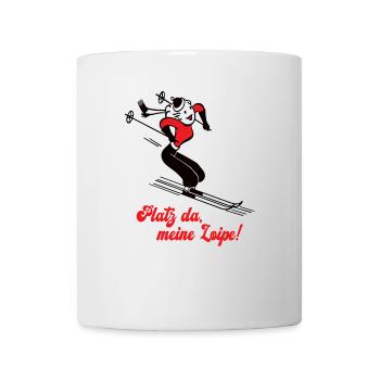 Langlauf Langlaufen Langläuferin Skilangläuferin - Tasse - Weiß - Vorne