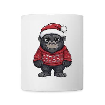 Bande dessinée de Noël Gorille - Mug blanc - blanc - Devant