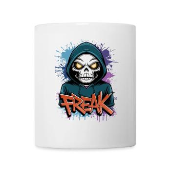 Freak - Skull, Totenkopf - Tasse - Weiß - Vorne