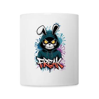 Freak - Skull, Totenkopf, Bunny - Tasse - Weiß - Vorne