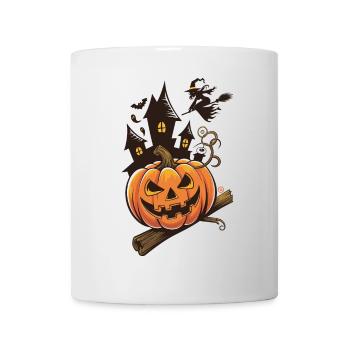 Halloween Kürbis - Tasse - Weiß - Vorne