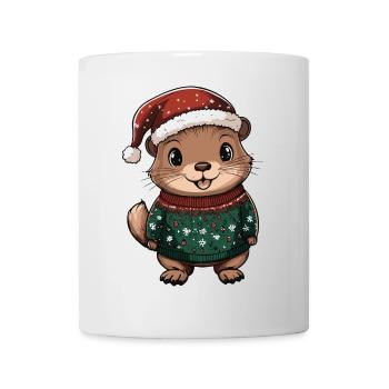 Beaver Christmas Comic - Mug - white - Front