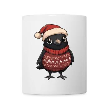 Bande dessinée de Noël Raven Crow - Mug blanc - blanc - Devant