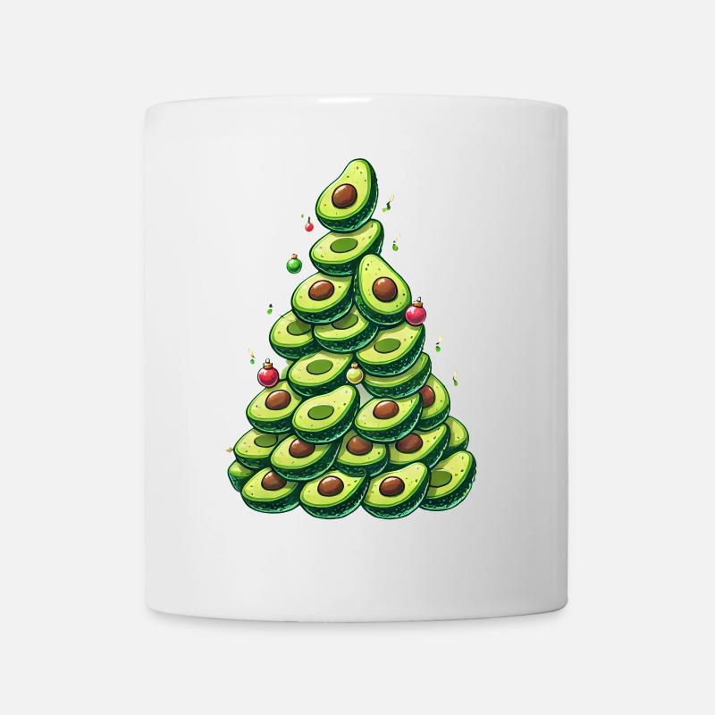 Noël Avocat Sapin de Noël Drôle Vegan - Mug blanc - blanc