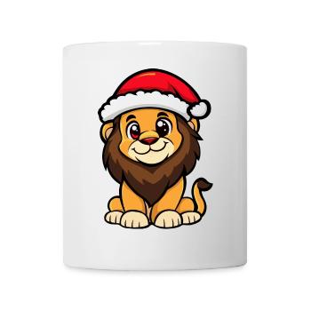 Lion Noël Mignon - Mug blanc - blanc - Devant