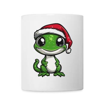 Lézard Noël Mignon - Mug blanc - blanc - Devant