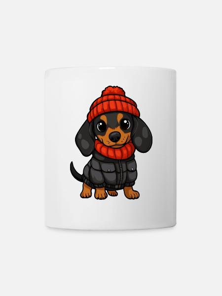 Dackel Dachshund Stylisch - Tasse - Weiß