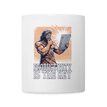 Clé de productivité Cadeau de l’homme des cavernes - Mug blanc - blanc - Devant
