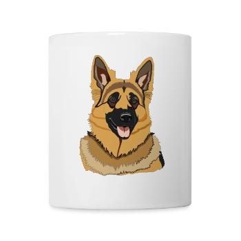 Hund Deutscher Schäferhund - Tasse - Weiß - Vorne