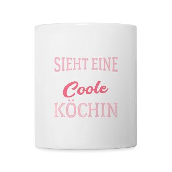 So sieht eine richtig coole Köchin aus Koch Kochen - Tasse - Weiß - Vorne
