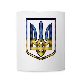 Tryzub Diamanten, Ukraine blau gelb - Tasse - Weiß - Vorne