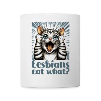 Lesbians eat what? Cat Cat Gift - Mug - white - Front