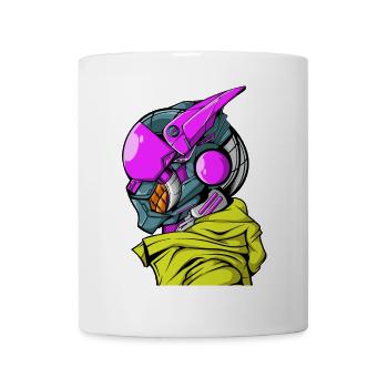 Cyberpunk Cyborg Robot - Mug - white - Front