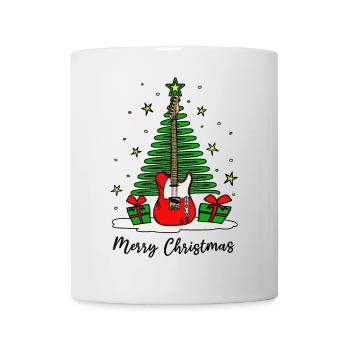 Christmas Music Electric Guitar Electric Guitar - Mug - white - Front