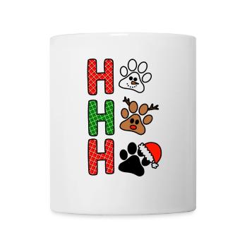 H Christmas Paws Plaid - Mug - white - Front