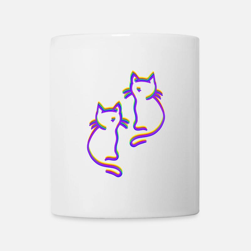 Chats arc-en-ciel LGBT - Mug blanc - blanc