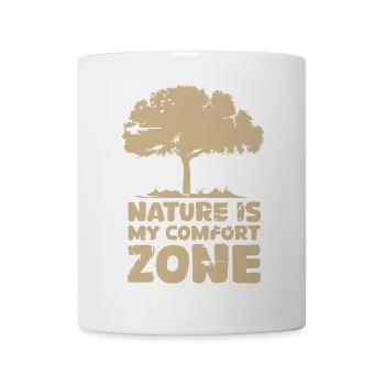 Eiche Baum Wald Komfort Zone Natur Symbol Logo - Tasse - Weiß - Vorne