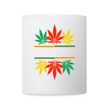 Conception vibrante de motif de feuille de cannabis - Mug blanc - blanc - Devant