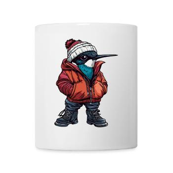 Hummingbird Bird Fashion Winter - Mug - white - Front