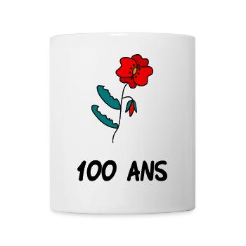 100. 100 JAHRE. 100-JÄHRIGES JUBILÄUM. GEBURTSTAG 100 - Tasse - Weiß - Vorne