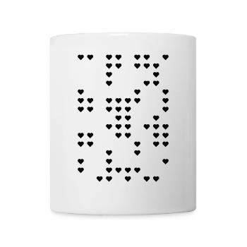 Herz Puzzle Schnee Geschenk - Tasse - Weiß - Vorne