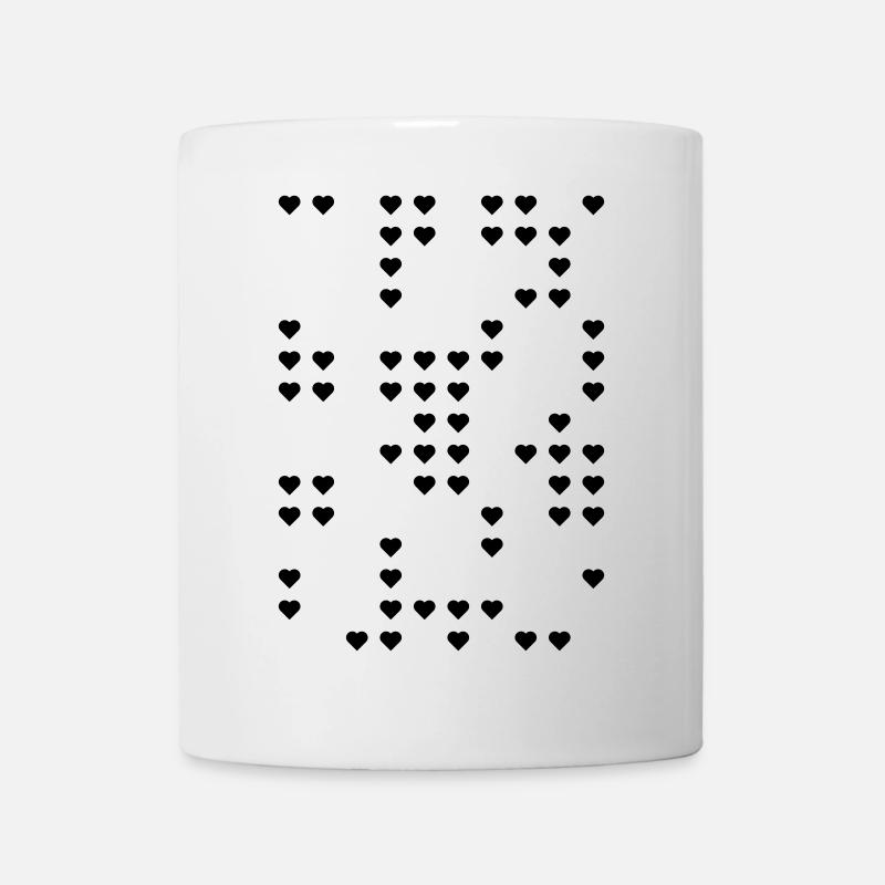 Herz Puzzle Schnee Geschenk - Tasse - Weiß