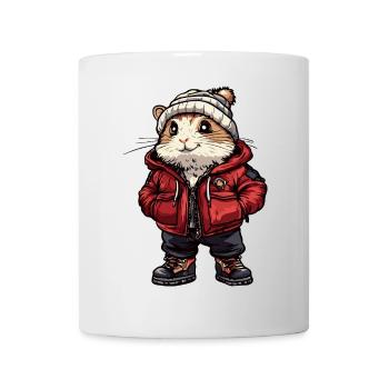 Hamster Mode Hiver - Mug blanc - blanc - Devant