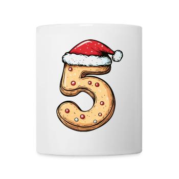 5 Number Christmas Cookie - Mug - white - Front