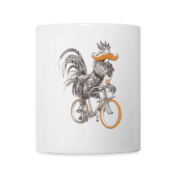 Hahn & Fahrräder - Tasse - Weiß - Vorne