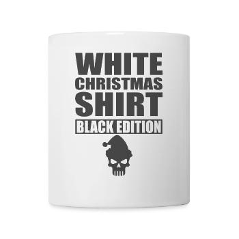 Weißes Weihnachten Shirt Black Edition - Tasse - Weiß - Vorne