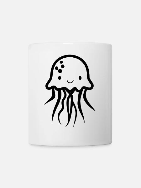 Qualle - Tasse - Weiß