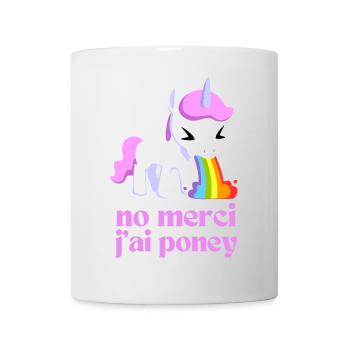 Non merci j'ai poney - Mug blanc - blanc - Devant