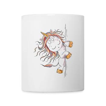 Drolliges Regenbogen Einhorn Fantasy - Tasse - Weiß - Vorne