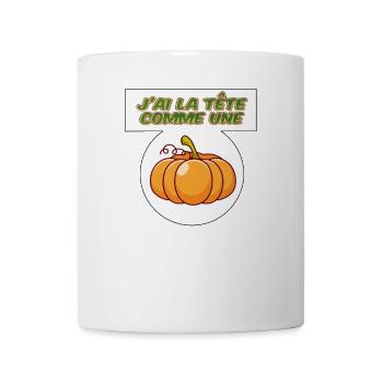 My head is like a pumpkin - Mug - white - Front