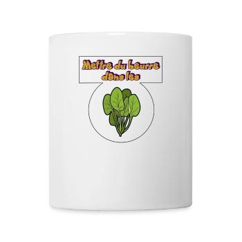 Put butter in the spinach - Mug - white - Front