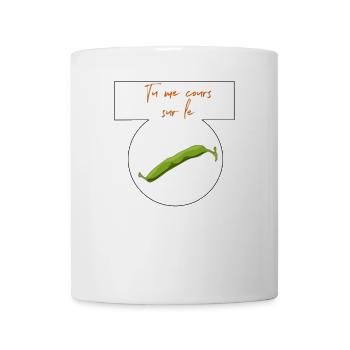 Du rennst mich auf die Bohne - Tasse - Weiß - Vorne
