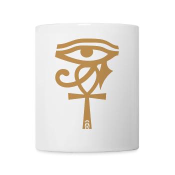 Eye of Horus and Ankh Symbol - Mug - white - Front