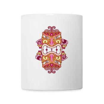 Roter Tiki König - Surfen - Tasse - Weiß - Vorne