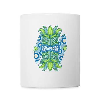 Tiki King bleu - Surf - Mug blanc - blanc - Devant