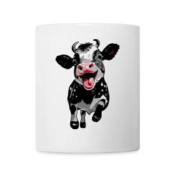 Jumping Calf - Funny Cow Calf - Mug - white - Front