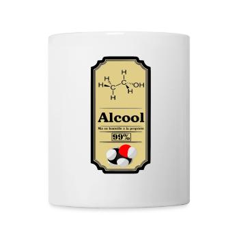 Alcool - Mug blanc - blanc - Devant