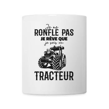 Ich schnarche nicht, ich träume, dass ich ein Traktor bin - Tasse - Weiß - Vorne