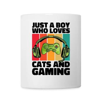 Gamer und Katzen: Videospiele und katzenartige Komplizenschaft - Tasse - Weiß - Vorne