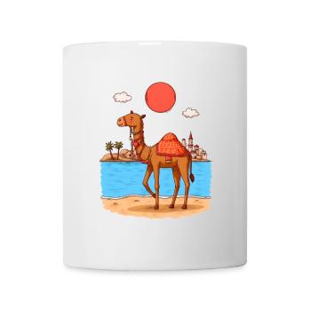 Tunesien Wüstenabenteuer – Kamel und Sahara - Tasse - Weiß - Vorne
