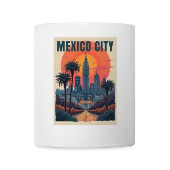 Mexiko-Stadt – Zócalo und Aztekische Geschichte - Tasse - Weiß - Vorne