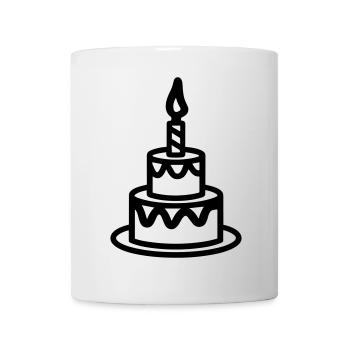 Gateau d'anniversaire - Mug blanc - blanc - Devant